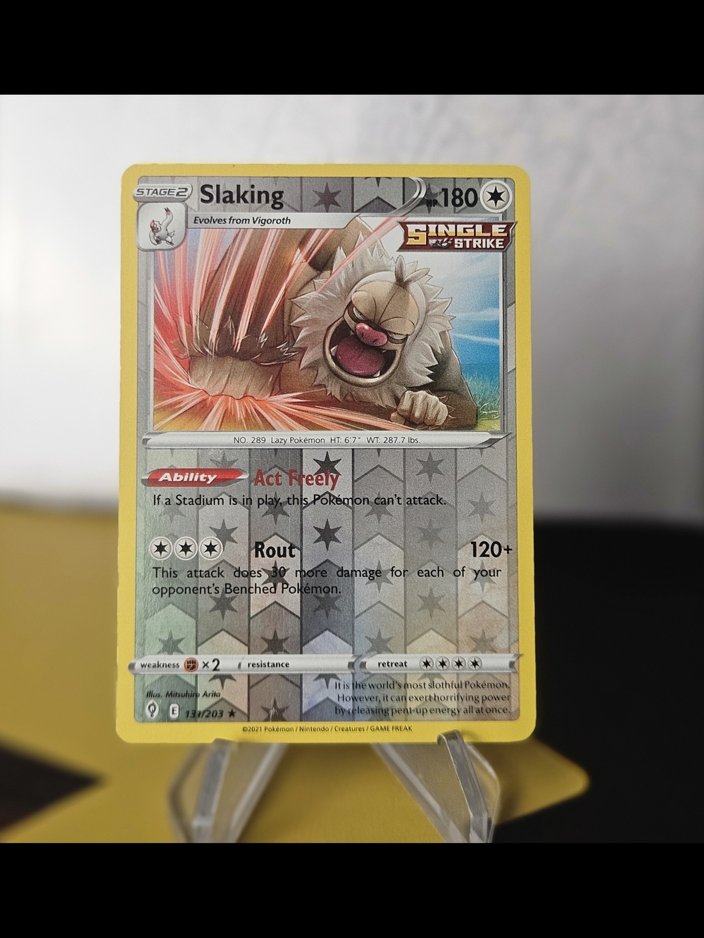 Slaking 131/203 Pokemon TCG Reverse Holo Rare
